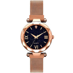 Women Starry Sky Watch Luxury Magnetic Buckle Mesh Band Quartz Wristwatch Female Rose Gold Diamond Watches zegarek damsk