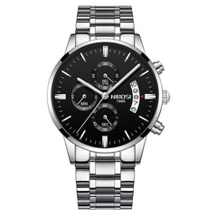 NIBOSI Waterproof Business Watches Men Luxury Brand Quartz Military Watch Leather Steel Men's Wristwatch relogio masculino