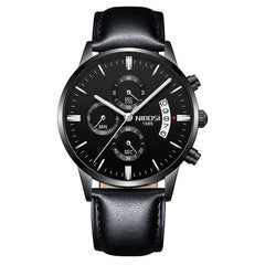 NIBOSI Waterproof Business Watches Men Luxury Brand Quartz Military Watch Leather Steel Men's Wristwatch relogio masculino